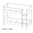Medium height bunk bed with front ladder
